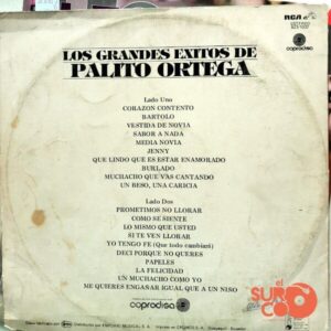 Disco de Vinilo Palito Ortega - Los 20 Más Grandes Éxitos De Palito Ortega Vinyl Record