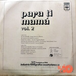 Disco de Vinilo Varios - Para Ti Mama Vol 2 Vinyl Record