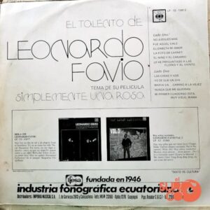 Disco de Vinilo Leonardo Favio - El Talento De Leonardo Favio Vinyl Record