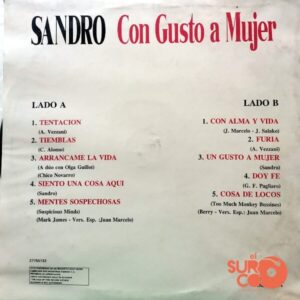 Disco de Vinilo Sandro - Con Gusto A Mujer Vinyl Record