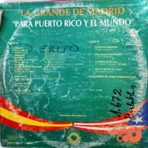 Disco de Vinilo La Grande De Madrid - Para Puerto Rico Y Para El Mundo Vinyl Record