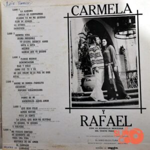 Disco de Vinilo Carmela Y Rafael - Carmela Y Rafael Con La Rondalla Mexicana Del Chalo Franco Vinyl Record