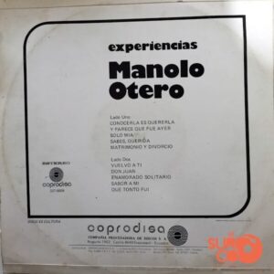Disco de Vinilo Manolo Otero - Experiencias Vinyl Record