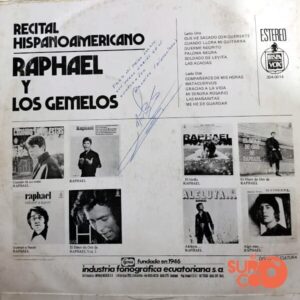 Disco de Vinilo Raphael - Recital Hispanoamericano Vinyl Record