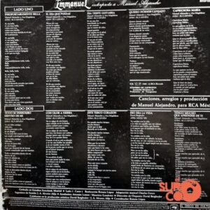 Disco de Vinilo Emmanuel - Íntimamente…. Vinyl Record