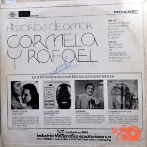 Disco de Vinilo Carmela Y Rafael - Historias De Amor Vinyl Record