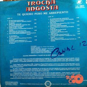 Disco de Vinilo Trocha Angosta - Te Quiero Pero Me Arrepiento Vinyl Record
