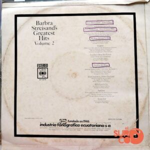 Disco de Vinilo Barbra Streisand’s - Greatest Hits - Volume 2 Vinyl Record