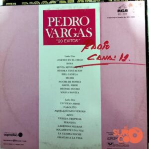 Disco de Vinilo Pedro Vargas - 20 Éxitos Vinyl Record