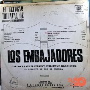 Disco de Vinilo Los Embajadores - El Retorno De Los Embajadores Vinyl Record