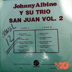 Disco de Vinilo Johnny Albino Y Su Trío San Juan - Johnny Albino Y Su Trío San Juan Vol 2 Vinyl Record