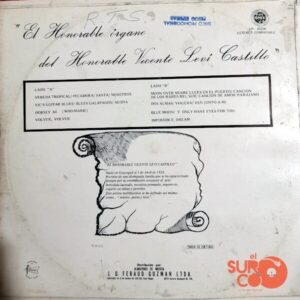 Disco de Vinilo Vicente Levi Castillo - El Honorable Órgano Del Honorable Vinyl Record