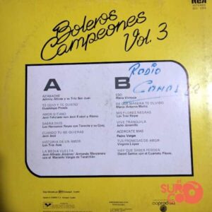Disco de Vinilo Varios - Boleros Campeones Vol 3 Vinyl Record