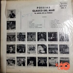 Disco de Vinilo El Angel De La Poesía - Glauco Del Mar Vol 3 Vinyl Record