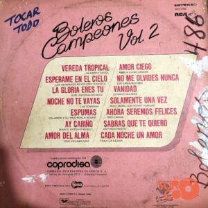Disco de Vinilo Varios - Boleros Campeones Vol 2 Vinyl Record