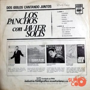Disco de Vinilo Los Panchos Con Javier Solís - Dos Ídolos Cantando Juntos Vinyl Record