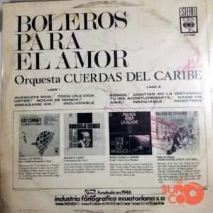 Disco de Vinilo Cuerdas Del Caribe - Boleros Para El Amor Vinyl Record