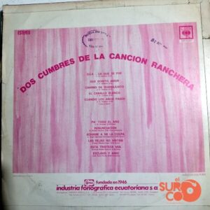 Disco de Vinilo Javier Solís - Dos Cumbres De La Canción Ranchera Vinyl Record