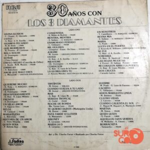 Disco de Vinilo Los Tres Diamantes - 30 Años Con Los Tres Diamantes Vinyl Record