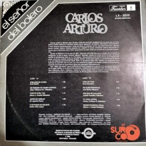 Disco de Vinilo Carlos Arturo - El Señor Del Bolero Vinyl Record