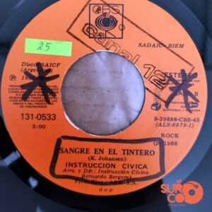 Disco de Vinilo Instrucción Cívica - Condenado Por Moral / Sangre En El Tintero Vinyl Record
