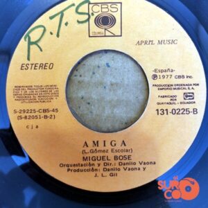 Disco de Vinilo Miguel Bosé - Eres Todo Para Mi / Amiga Vinyl Record