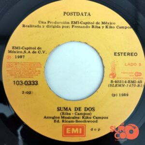 Disco de Vinilo Postdata - Ingrato Amor / Suma De Dos Vinyl Record