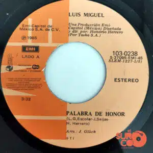 Disco de Vinilo Luis Miguel - Palabra De Honor / Isabel Vinyl Record