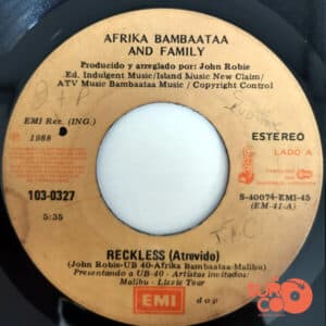 Disco de Vinilo Afrika Bambaataa And Family - Reckless / The Light Vinyl Record
