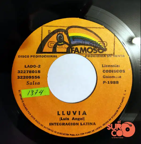 Disco de Vinilo Integración Latina - Ven Devórame Otra Vez / Lluvia (Promocional) Vinyl Record
