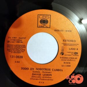 Disco de Vinilo David Lebon - Cuando Puedas Solo / Todos En Nosotros Cambia Vinyl Record