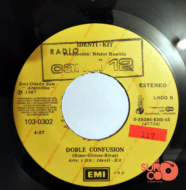 Disco de Vinilo Identi Kit - Varias Horas Soñando / Doble Confusión (Promocional) Vinyl Record