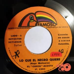 Checo Acosta - Lo Que El Negro Quiere / Quien Eres Tu (Promocional) Vinilo