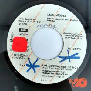 Disco de Vinilo Luis Miguel - Los Muchachos De Hoy / Háblame (Promocional) Vinyl Record