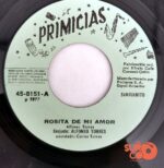 Disco de Vinilo Alfonso Torres - Rosita De Mi Amor / La Vuelta Del Chagra Vinyl Record