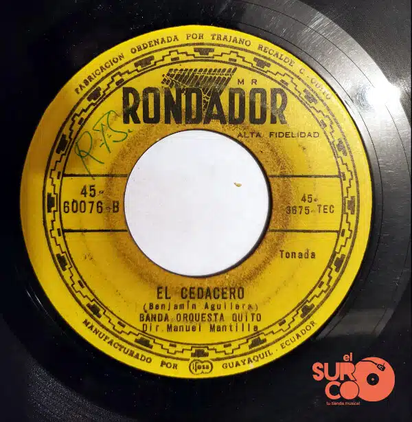 Disco de Vinilo Banda Orquesta Quito - María / El Cedacero Vinyl Record