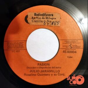Disco de Vinilo Julio Jaramillo - Pasión / Amada Mía Vinyl Record