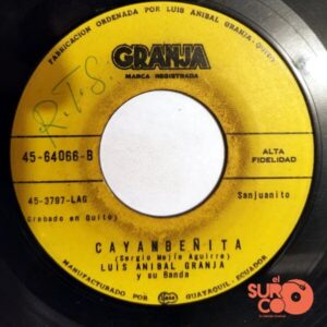 Disco de Vinilo Luis Aníbal Granja Y Su Banda - Jardín Morlaco / Cayambeñita Vinyl Record