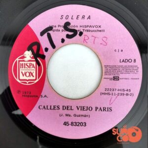 Disco de Vinilo Solera - Noche Tras Noche / Calles Del Viejo París Vinyl Record