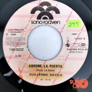 Disco de Vinilo Guillermo Dávila - Me Retaste A Quererte / Ábreme La Puerta Vinyl Record