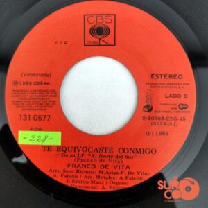 Disco de Vinilo Franco De Vita - Te Amo / Te Equivocaste Conmigo Vinyl Record