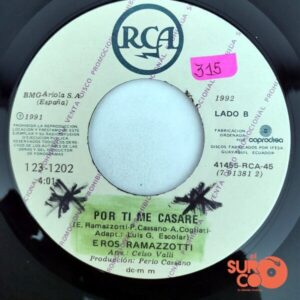 Disco de Vinilo Eros Ramazzotti - La Vida Todavía / Por Ti Me Casaré (Promocional) Vinyl Record