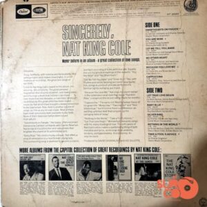 Disco de Vinilo Nat King Cole - Sincerely Vinyl Record