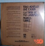 Disco de Vinilo Francis Cabrel - Todo Aquello Que Escribí Vinyl Record