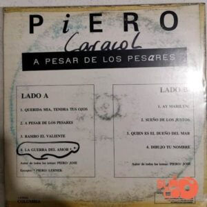 Disco de Vinilo Piero - A Pesar De Los Pesares Vinyl Record