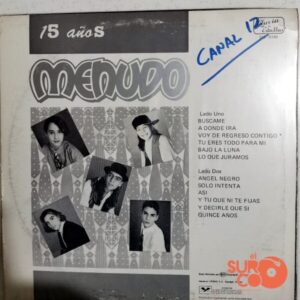 Disco de Vinilo Menudo - 15 Años (Promocional) Vinyl Record