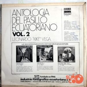 Disco de Vinilo Leonardo Kike Vega - Antología Del Pasillo Ecuatoriano Vol 2 Vinyl Record
