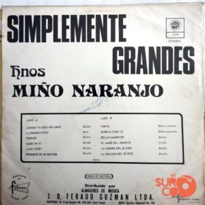 Disco de Vinilo Hermanos Miño Naranjo - Simplemente Grandes Vinyl Record
