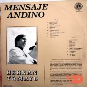 Disco de Vinilo Hernán Tamayo - Mensaje Andino Vinyl Record