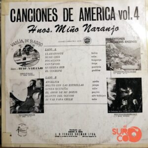 Disco de Vinilo Hermanos Miño Naranjo - Canciones De América Vol 4 Vinyl Record